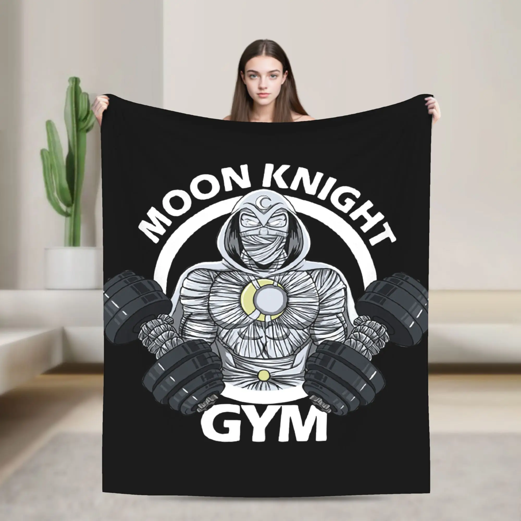 

Moon Knight Gym Fuzzy Blanket Awesome Throw Blanket for Home 200x150cm Bedspread
