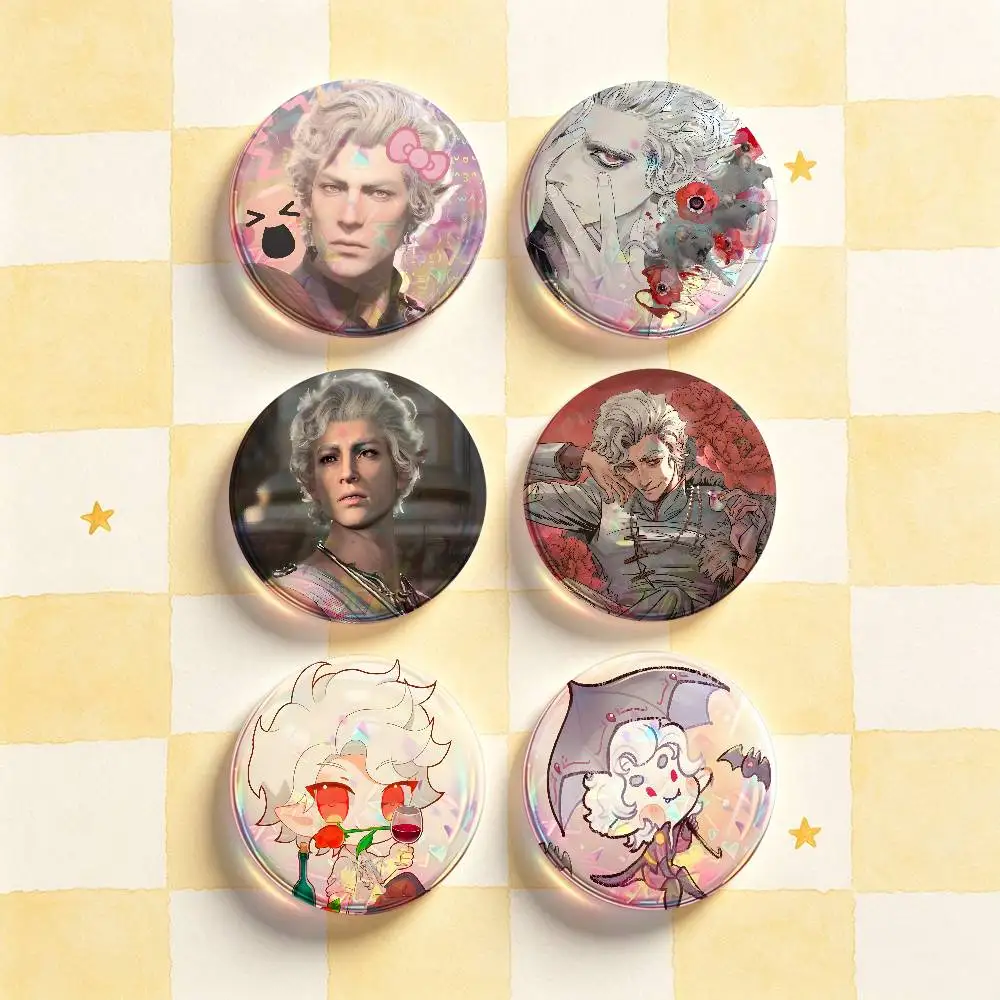 A-Astarion BG3 Badges Round Nijigen Otaku Culture IP peripheral products 58mm 44mm 32mm 75mm 25mm Mini