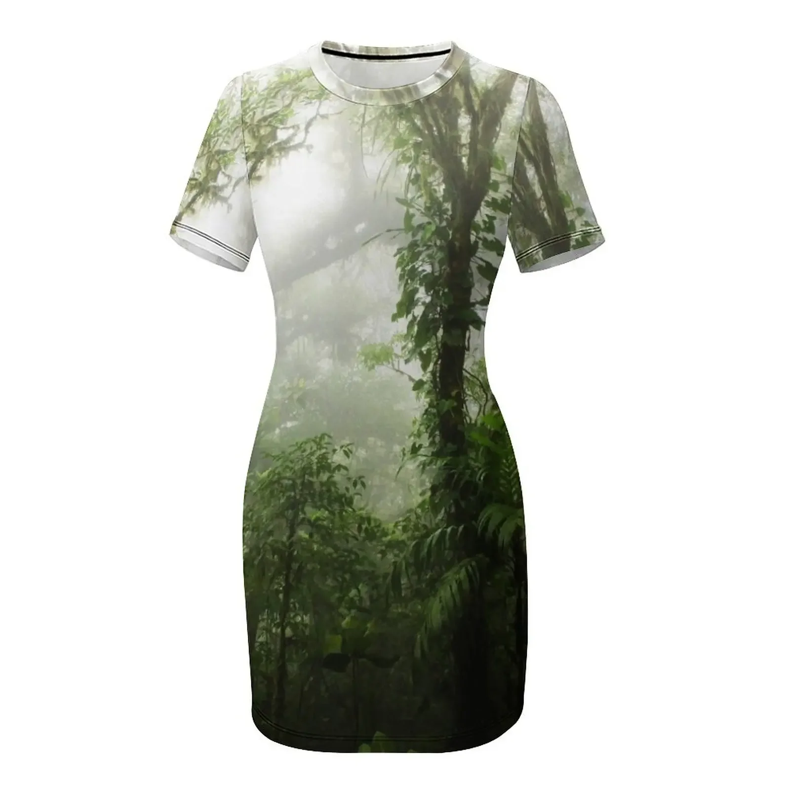 ชุดเดรสแขนสั้นลายป่าคลาวด์ ชุดเดรสสั้นเซ็กซี่ ชุดราตรีสุดวาบหวิว ชุดเดรสออกงานสำหรับสุภาพสตรี ชุดเดรสสำหรับงานพรอมฤดูร้อน ชุดเดรสผู้หญิงปี 2025