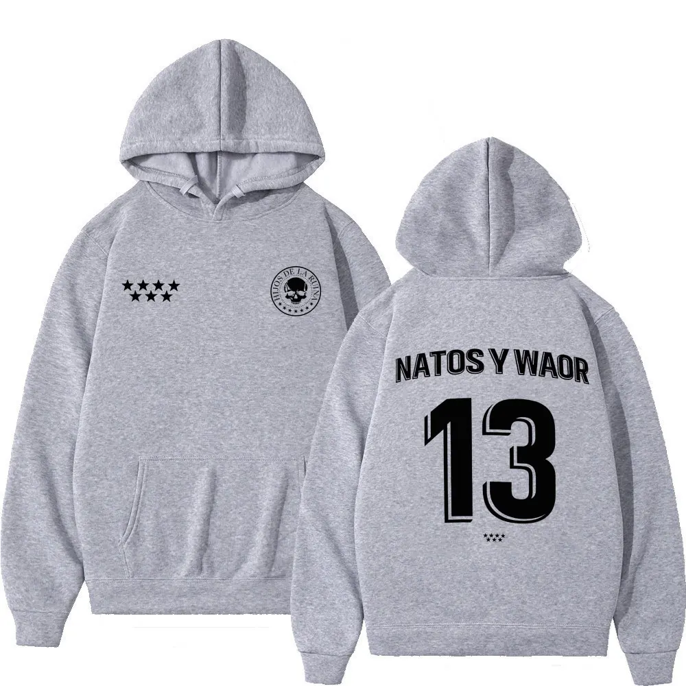 Rapper NATOS WAOR 13 Felpe Uomo Donna Moda Hip-hop Pullover Autunno Inverno Allentato Casual Punk Gotico Tuta Streetwear