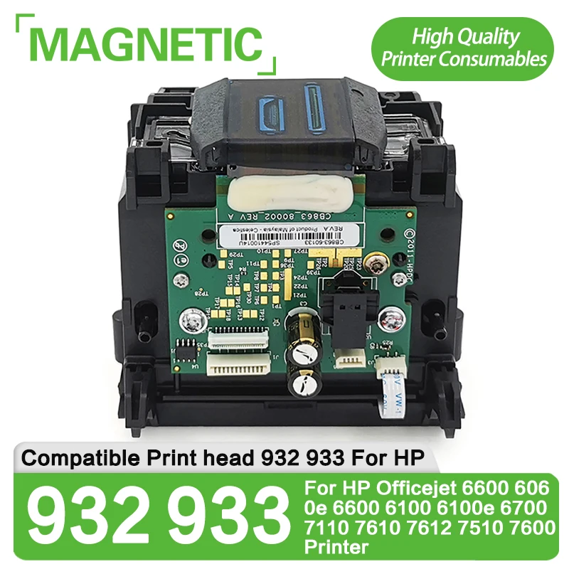 Compatible Printhead 932 933 CB863 Print Head For HP Officejet 6600 6060e 6600 6100 6100e 6700 7110 7610 7612 7510 7600 Printer