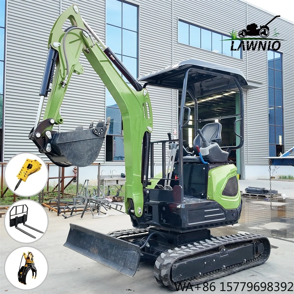EPA  Mini Excavator  25U Sunshade 14.6kW Rubber Track Landscaping Garden Farm Earth Work Pro Mini Excavator