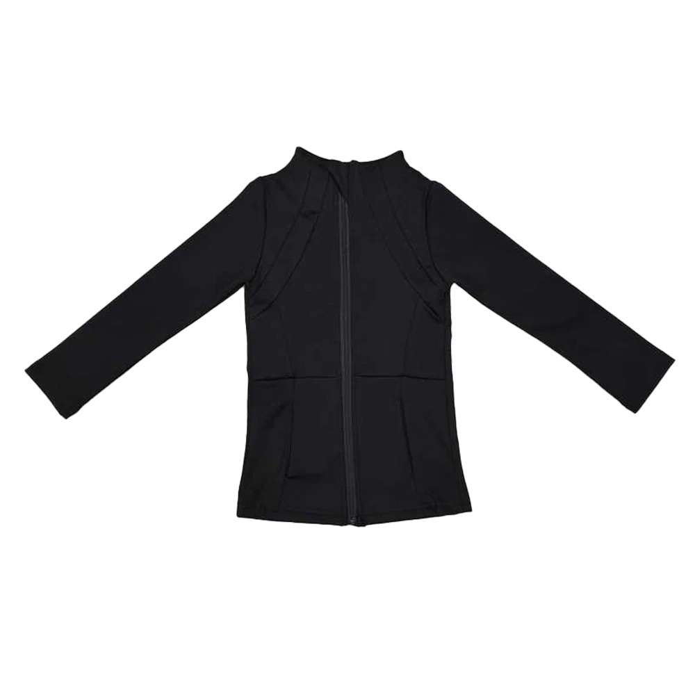 

GT0685 Baby Girls Black Zip Pocket Yoga Active Wear Jackets
