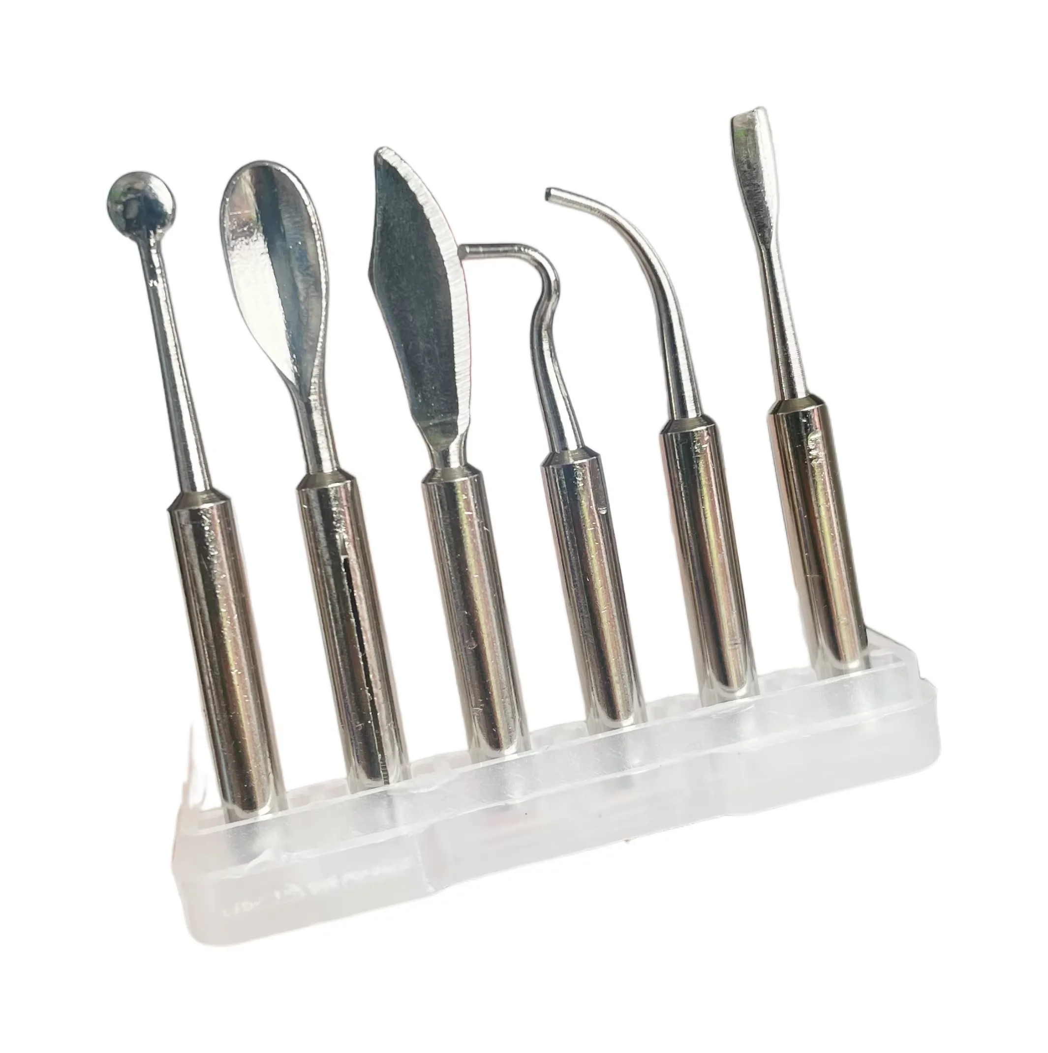 6Pcs/Box Silver Dental Electric Waxer Tips Copper Wax Tip Replacement Heads For Dental Electronic Wax Carving Pen Pencil Tools