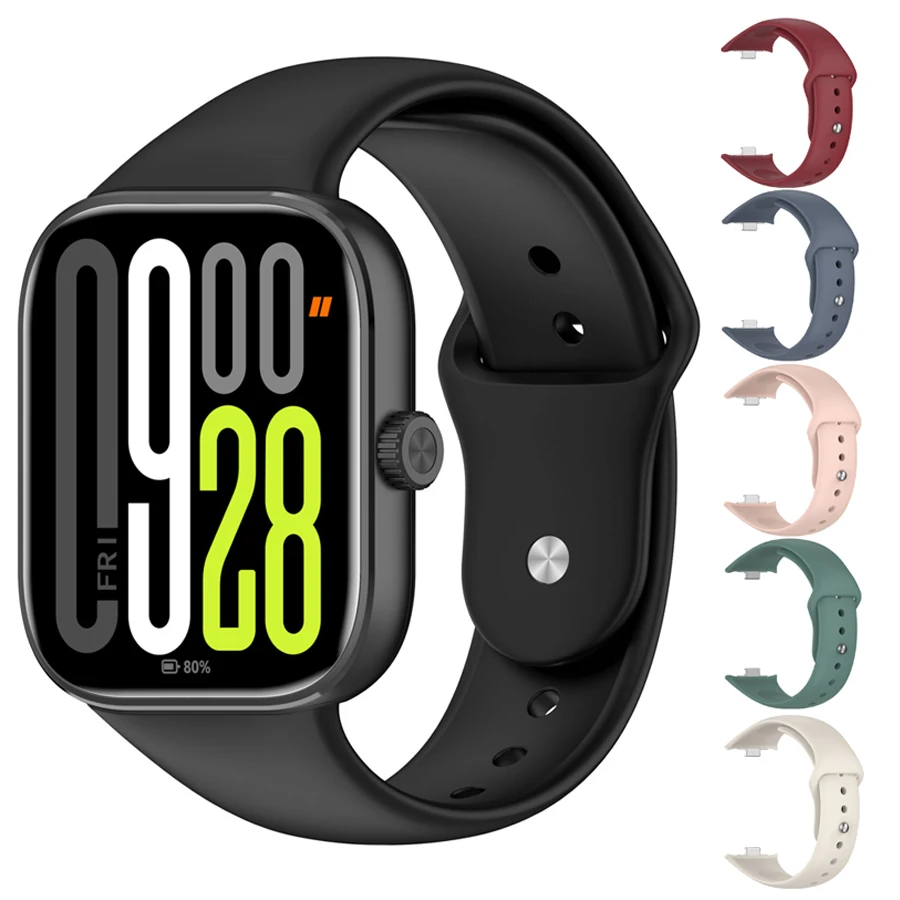 Soft Silicone Strap For Redmi Watch 4/5/6 Band Sport Replaceable Bracelet Wristband For Xiaomi Mi Band 8 Pro /9 Pro/10 Pro Band