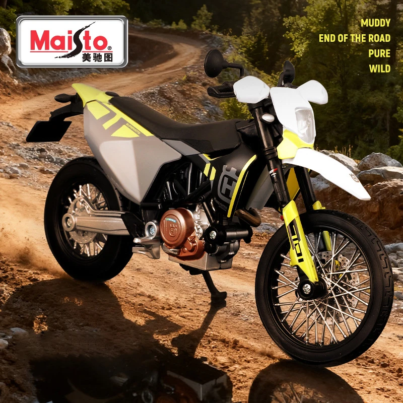 Maisto 1/12 Husqvarna 701 سبيكة دراجة نارية لعبة مجسمة مجموعة السيارات Autobike Shork-امتصاص على الطرق الوعرة Autocycle لعب السيارات #2