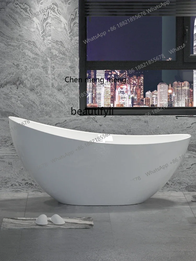 xqAcrylic Imperial Concubine Large Bathtub Home Adult Hotel Simple Independent One-Piece Bath