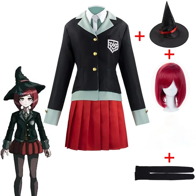 Anime Danganronpa Yumeno Himiko Full Cosplay Costume Halloween Carnival Student Uniform