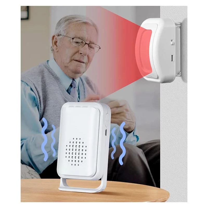 WORTHOWN-Bed Sensor Alarm สําหรับผู้ป่วยภาวะสมองเสื่อมสูงอายุ - ระบบแจ้งเตือนการตรวจจับการตกแบบไร้สายและ Motion Sensor สําหรับผู้สูงอายุ
