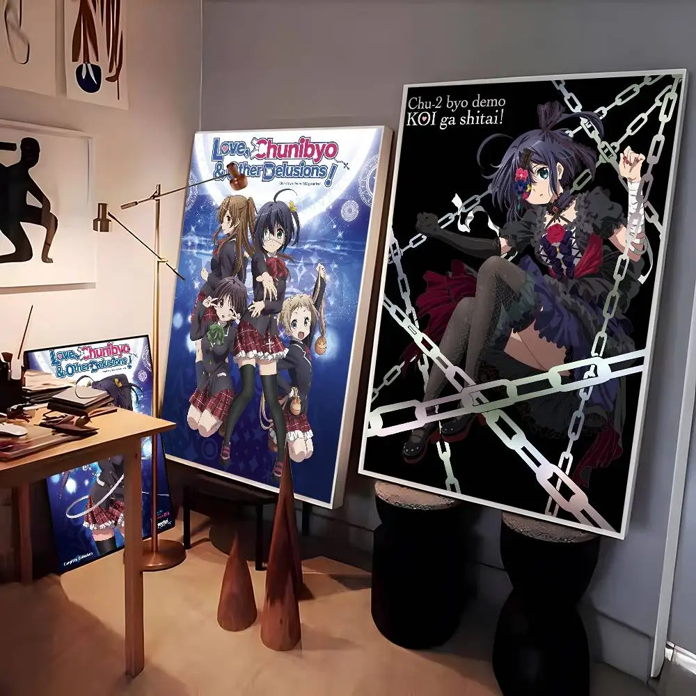 أنيمي L-Love Chunibyo الأوهام الأخرى تاكاناشي ريكا المشارك عالية الجودة طباعة ديكور المنزل جدار الفن جدارية غرفة زخارف للحانات