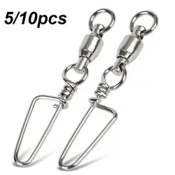 High Strength Size 0# to 8# Stainless Steel Bearing Barrel Fishing Snap Connector with Pin Rolling Swivel Heavy Duty Ball