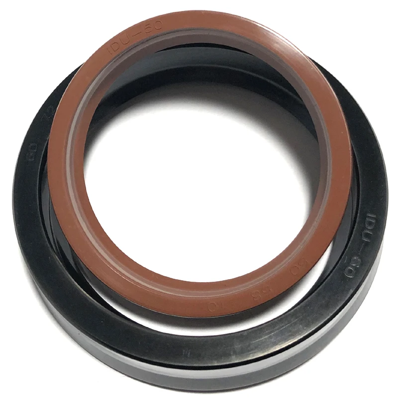 IDU YXD 8*14*8 8x14x8 10*16*8 10x16x8 Brown FKM FPM Black NBR Rubber Cylinder Grooved Lip Piston Rod Shaft Oil Seal Ring Gasket