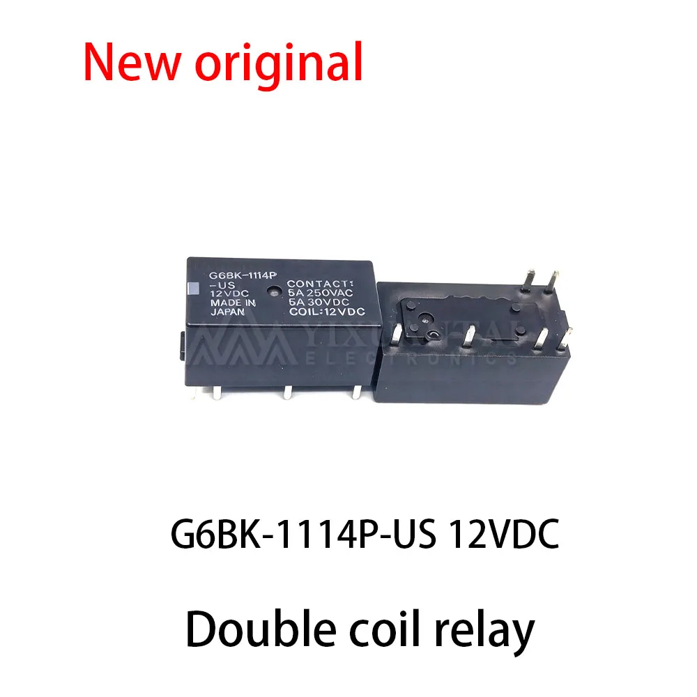 5pcs~10Pcs New G6BK-1114P-US 12VDC Dual coil relay 6-pin 12V