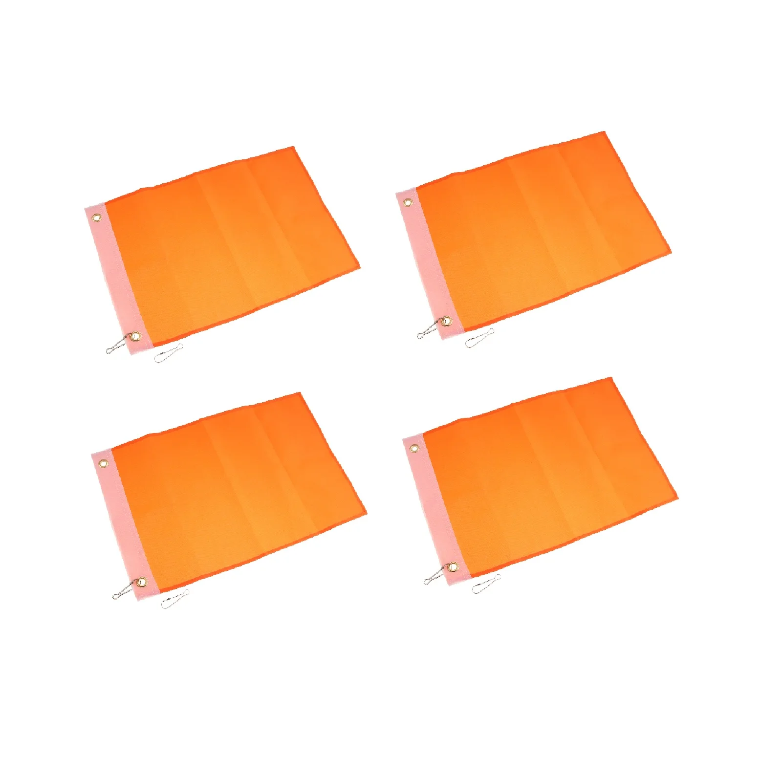 4pcs Orange Safety Flag Warning Attention 18