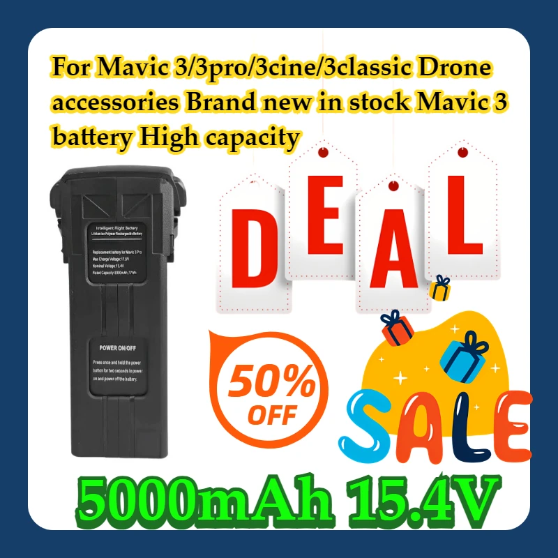 

For Mavic 3/3pro/3cine/3classic Drone accessories Brand new in stock Mavic 3 battery High capacity 5000mAh 15.4V