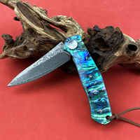 VG10 Damascus Knife Hunting Tactical Survival EDC Folding Knives for Men Abalone Shell Handle Outdoor Camping Pocket Knife Tools