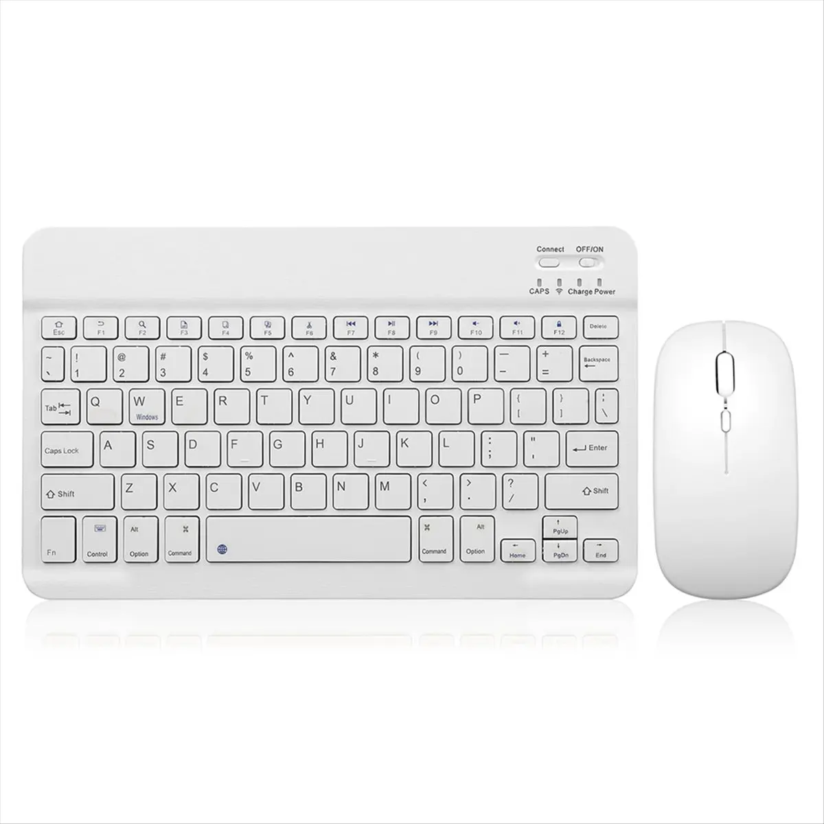 ABGZ 10 Inch Bluetooth Keyboard Rechargeable Ultra-Slim Wireless Mouse Keyboard Set for Android Tablet D