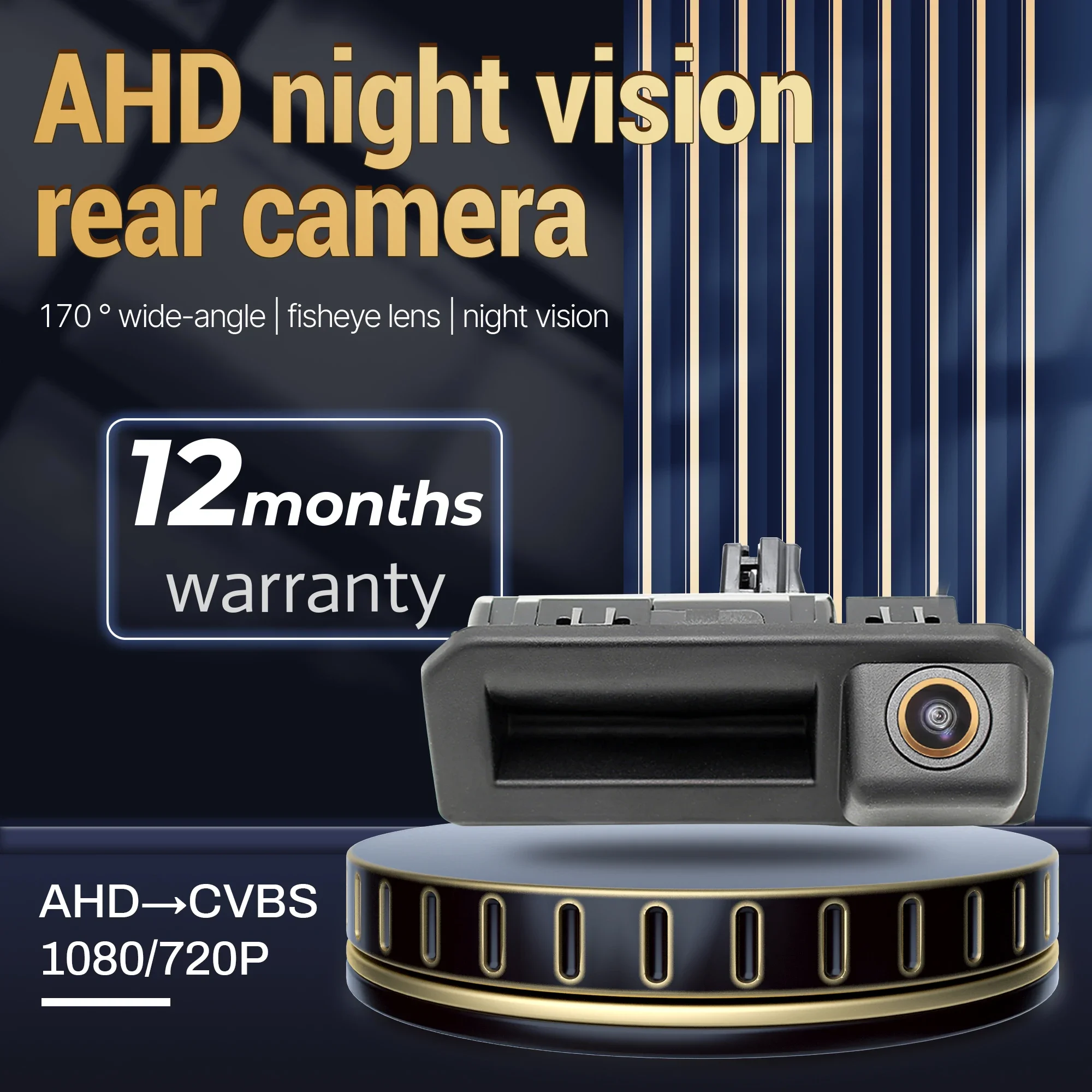 

CCD AHD 1080P 170 ° Камера задней ручки багажника CVBSCar для Audi Q2 Q3 Q5 A5 VW Bora Skoda Kodiaq Kroq Cayenne 2017-2019