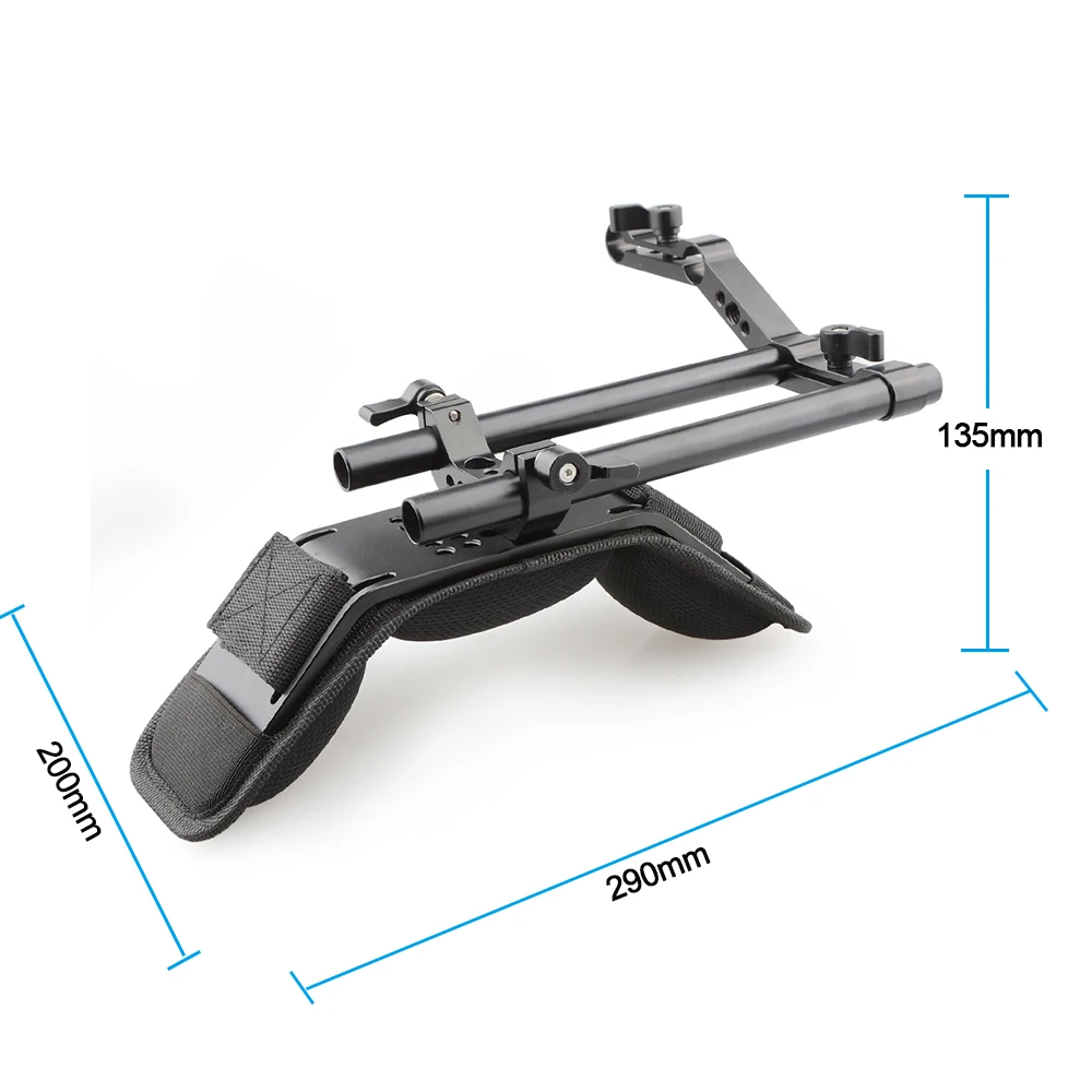 CAMVATE-Kit de montaje de hombro para cámara, sistema de soporte de cámara DSLR/DV, con hombrera de espuma y riel de bloque de riel en forma de Z