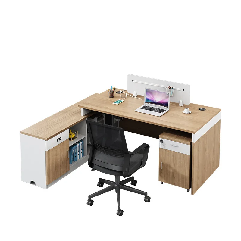 Bureau financier pour le personnel, combinaison de bureau et chaise pour entreprise, bureau simple, sous-bureau