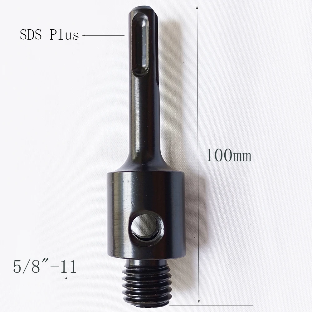 Thread Adapter for Diamond Drill Core Bits Male 5/8-11 to SDS Plus Thread Length 100mm Connection Convertor Construction Tools