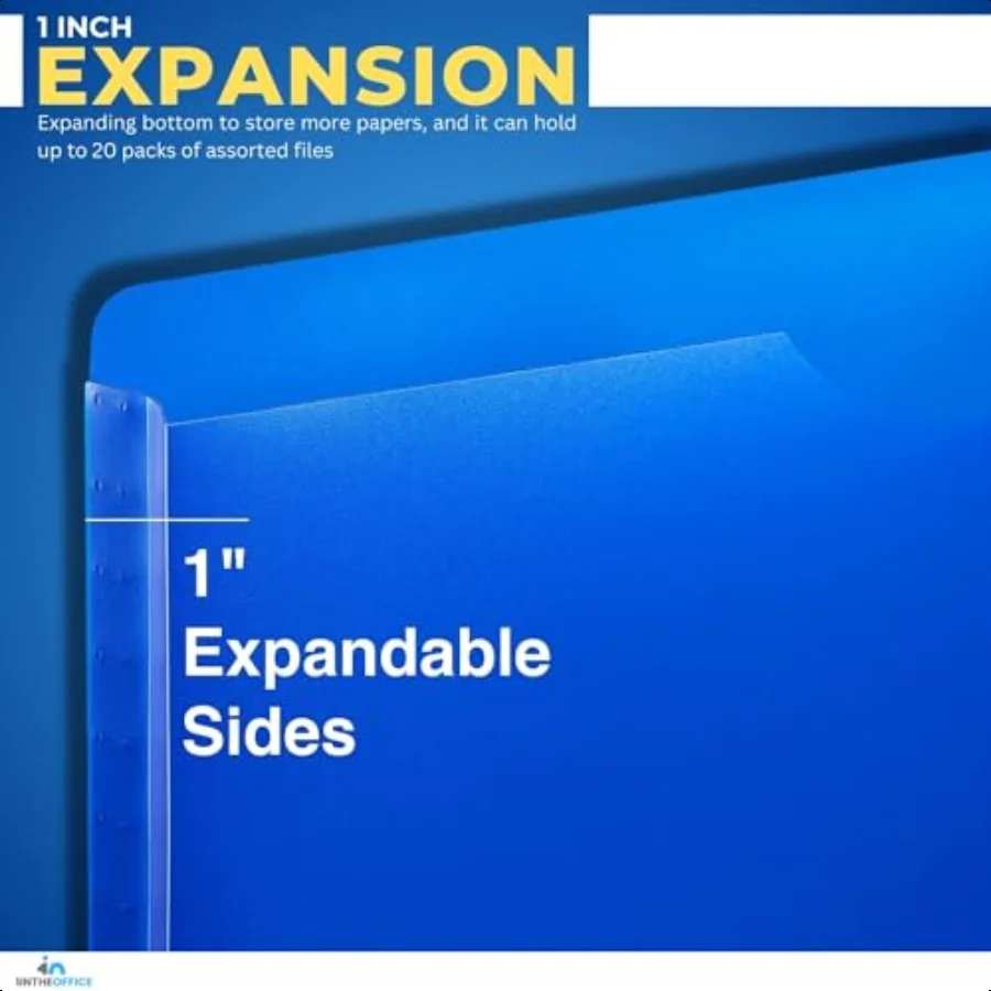 Cartella portadocumenti in polietilene Lettera 1 Giacca portadocumenti espandibile Confezione da 20 assortiti