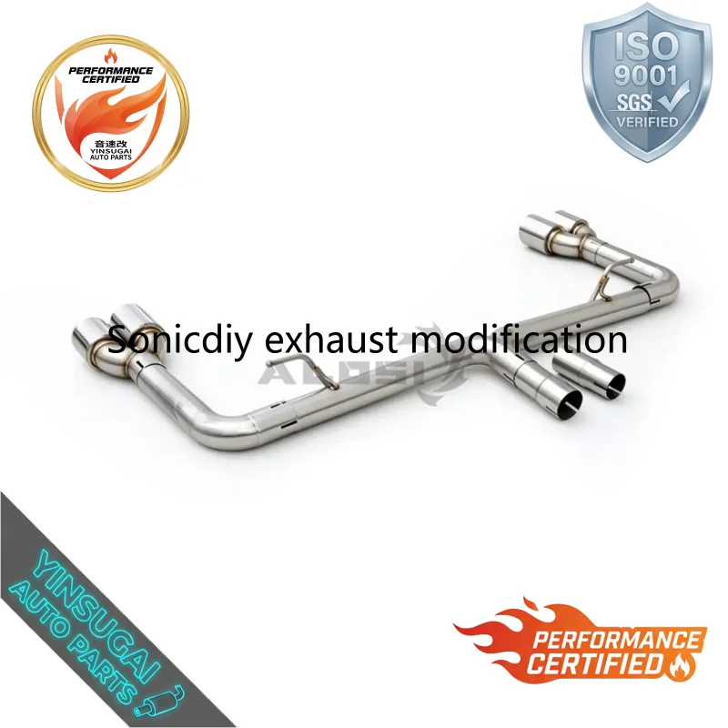 Cuski Valvetronic SS304 Catback Exhaust System For Volkswagen Golf 7.5 1.4T Smart Valve Muffler With Quad Tail Tips 2020