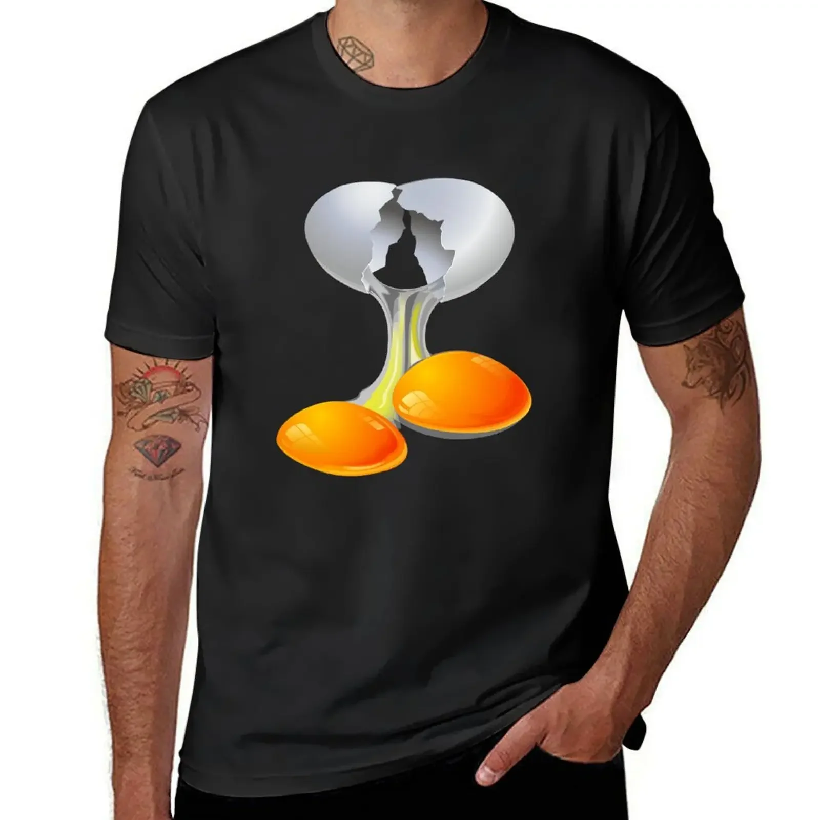 Two Yolks Egg / Twins / T-Shirt graphic tee shirt anime clothes tops anime stuff Men's t-shirts