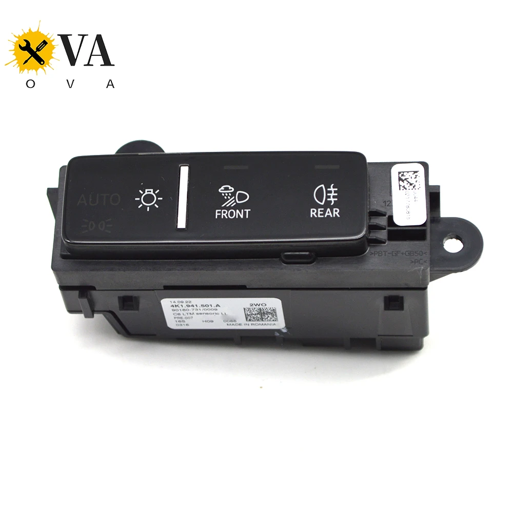 

4K1 941 501 A for Audi A6 C8 A7 Q7 Q8 Auto Headlight Switch Black 4K1941501A