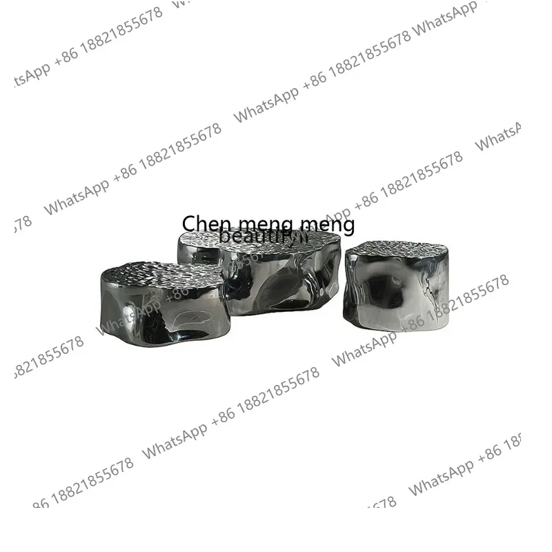 

S7486 ss Light Luxury Coffee Table Modern Minimalist Living Room Stainless Steel Combination Tea Table Shaped Coffee Table