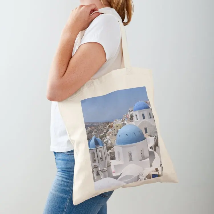 

Santorini blue dome Tote Bag Women's handbag Women's beach bags Handbags Eco bag