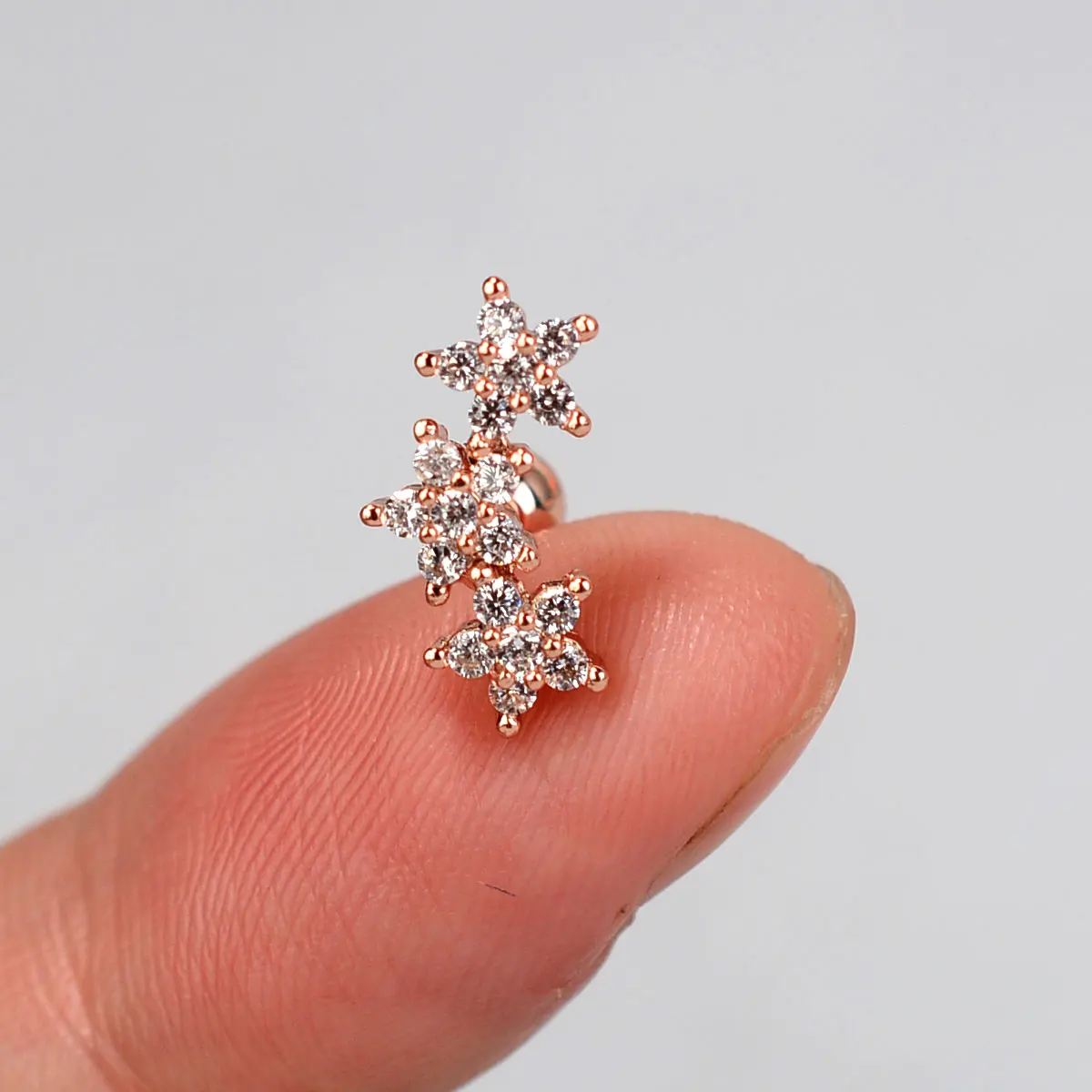 1pc Kristall cz Tragus Helix Piercing Ohr stecker Ohrring für Frauen Turm lappen Knorpel Schmetterling Blatt Blume Ohr Percing edlen Schmuck – Detail 12