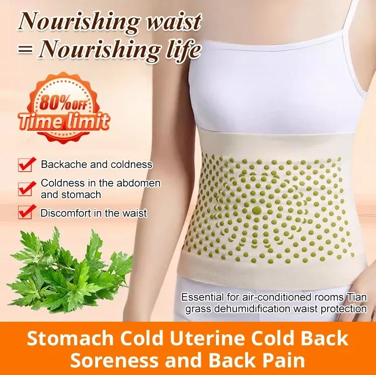 High Quality Hot Mugwort Therapy Warm Waistband Self-Heating Lower Back Waist Protection High Elasticity Waist Support Belt