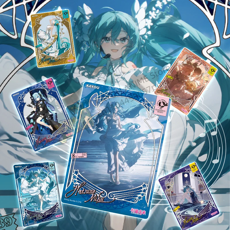 KAYOU Hatsune Miku Karte Fotokarte Qing Audio Version First and Second Bullets Original Original Anime Peripheral Collection Geschenk