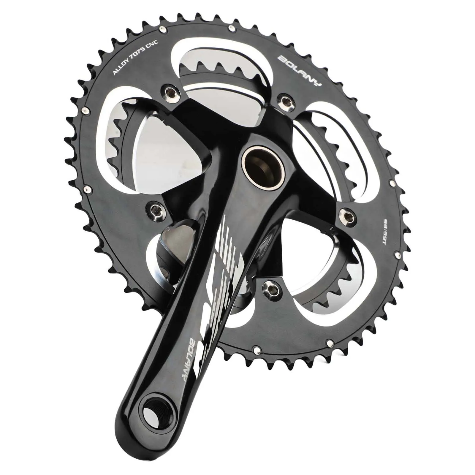 

Bottom Bracket 130BCD Crankset 130BCD Double Chainring Crank Weight 995.8g 6061 Aluminium Alloy Crank For Racing
