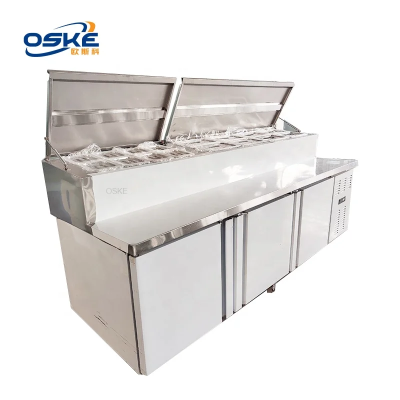 

Commercial Single-Temperature Refrigeration Equipment Salad Bar Fridge Pizza Chiller Sandwich Prep Tables Counter For Pizza