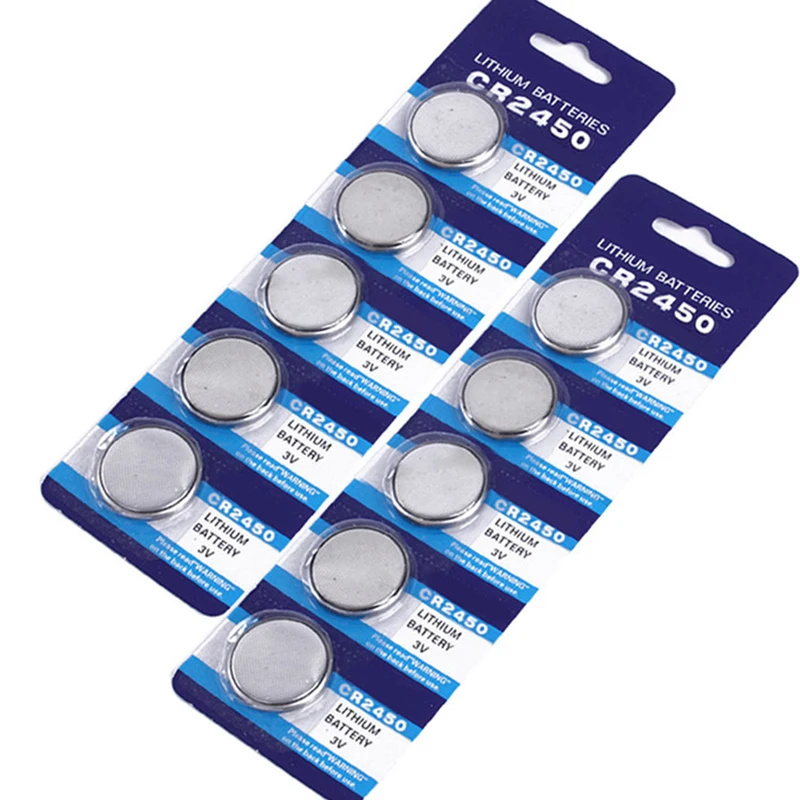 5-50PCS CR2450 Watch Buttom Battery KCR2450 5029LC LM2450 DL2450 ECR2450 BR2450 3V Large Capacity Lithium Coin Cell Batteries