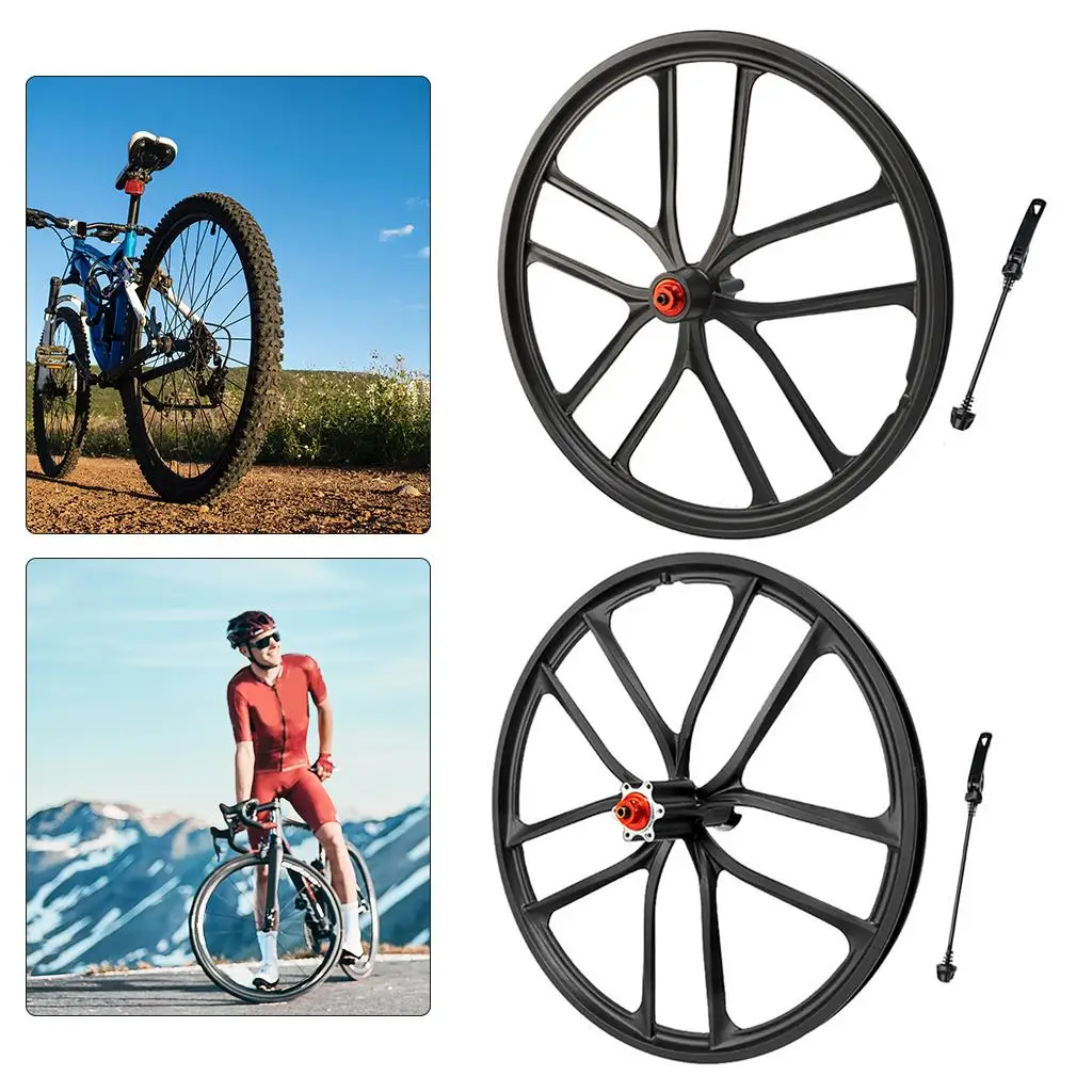 20\'\' Folding Bike Wheelset MTB Bicycle Disc Brake Front/Rear Wheel Cassette