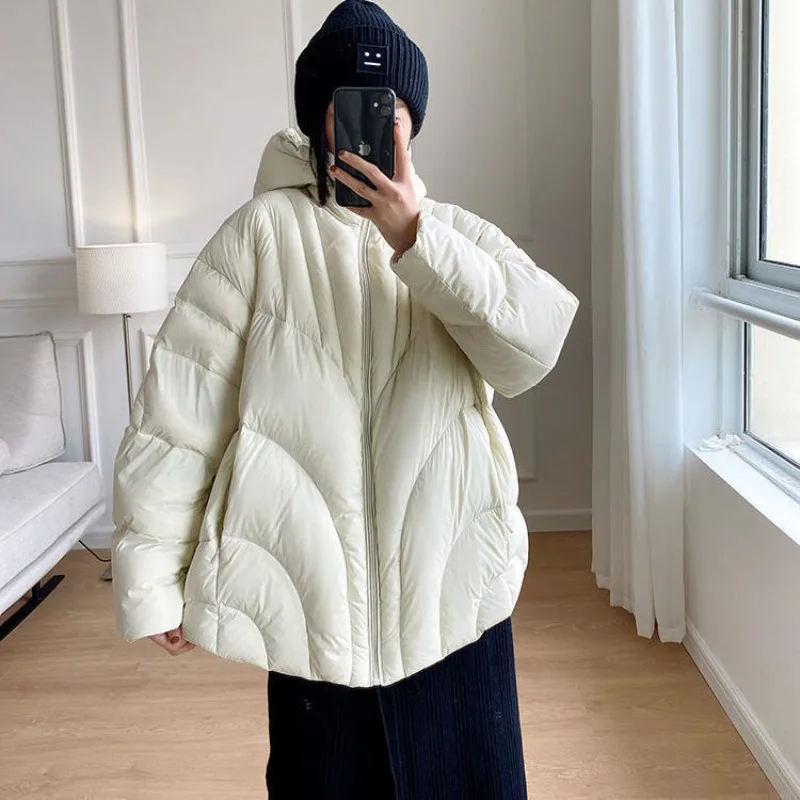 Women's Down Jacket High-end Winter Warm Coats Pink White New Korean Comfortable Jackets for Women Loose Puffer Jacket Women