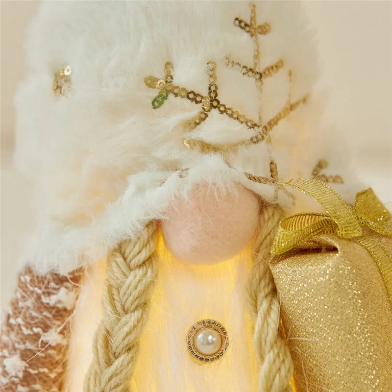 A59E-Boneka Tanpa Wajah Natal Gnome Dekorasi Selamat Natal untuk Rumah Ornamen Natal Hadiah Natal Navidad Natal Tahun Baru Mudah untuk U