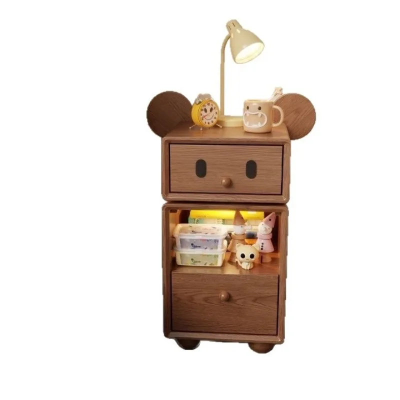 

Solid wood children's bedside table modern Nordic sideboard bedroom living room creative robot sofa storage cabinet