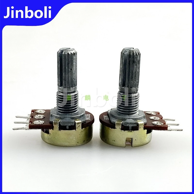 3PCS 16 Type WTH48 Stepping Single Carbon Film B20K Power Amplifier Audio Speaker Volume Potentiometer B203 Flower Shaft 20mm