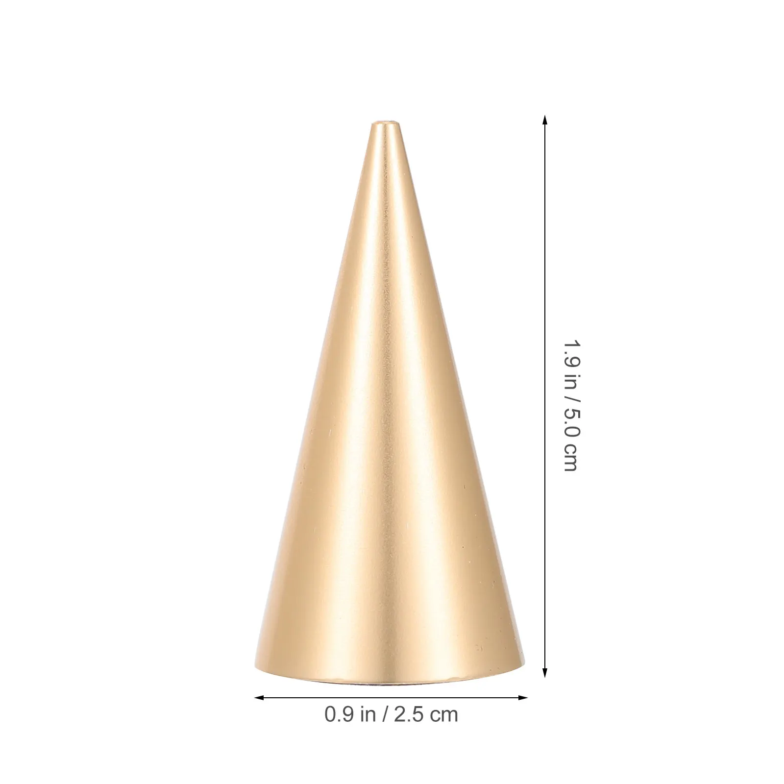 

Gold Ring Holder Cone Shape Jewelry Display St Durable Stainless Steel Lightweight Easy Clean Stable Finger St Storage Tower