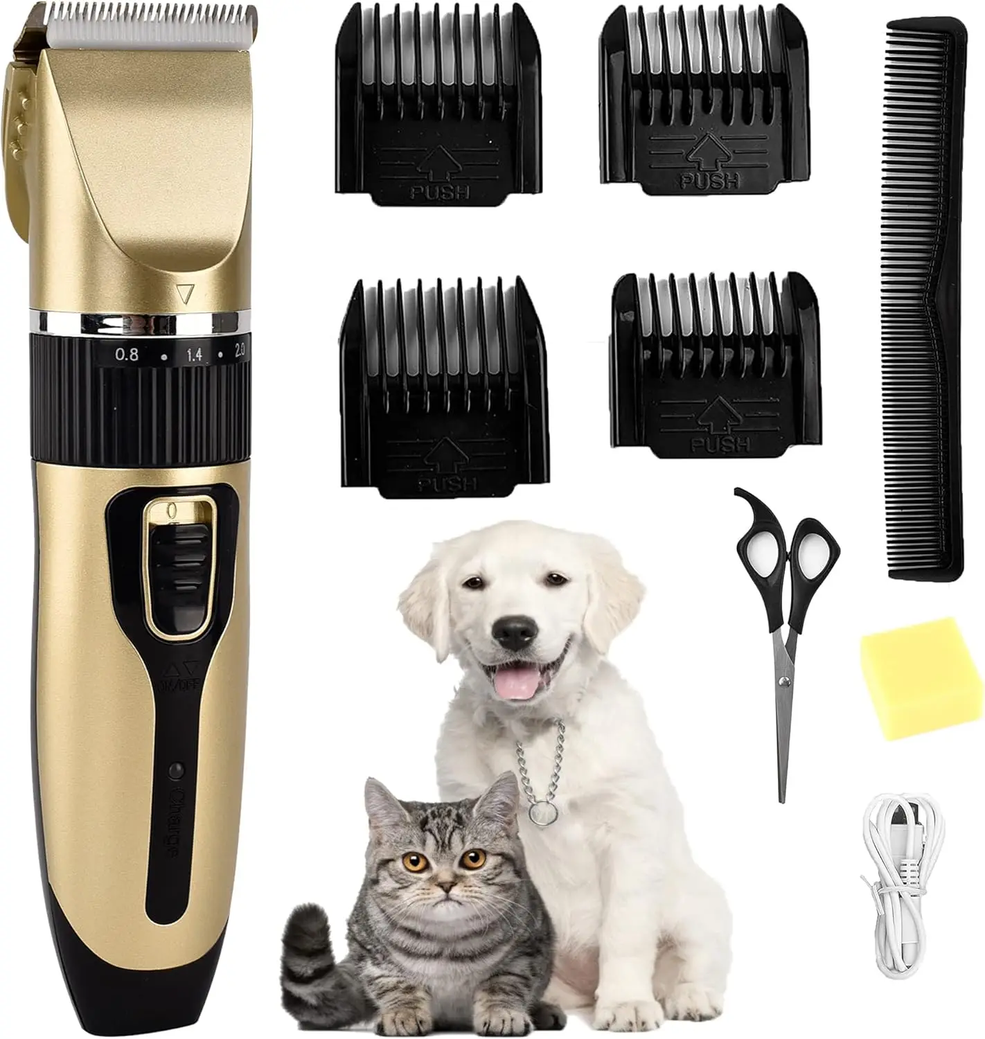 EFAN Hair Clippers, Electric Dog Clippers, Cordless Cat Trimmer Set Low Noise, Professional Pet Hair Trimmer for Dogs and Cats