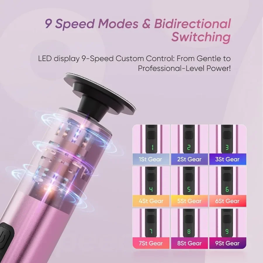 เครื่องกำจัดหนังด้านเท้าไฟฟ้า 2in1 แบบชาร์จไฟได้ พร้อมที่ขัดเท้า 9 ระดับความเร็ว สำหรับขจัดเซลล์ผิวที่ตายแล้วและดูแลเท้า