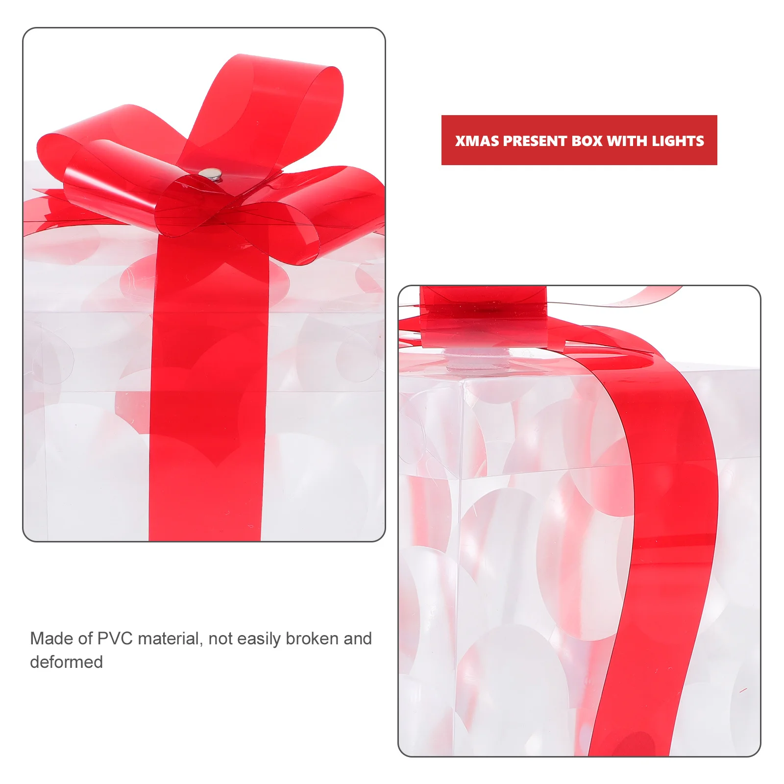 صندوق هدايا عيد الميلاد المضيء LED مضاء صندوق هدايا عيد الميلاد نافذة المتجر الحلي زينة الحفلات زينة هدية السنة الجديدة