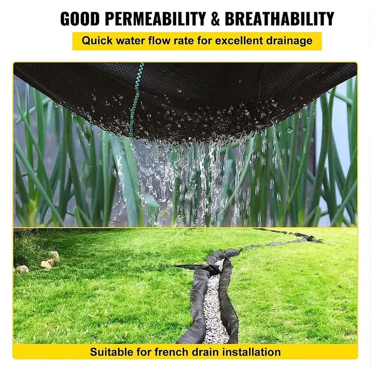 قماش للتحكم في الاعشاب الدفيئة المضادة للتآكل حاجز الاعشاب القماش شجرة زراعية ترطيب مكافحة الاعشاب شبكة نفاذية المياه حصيرة #5