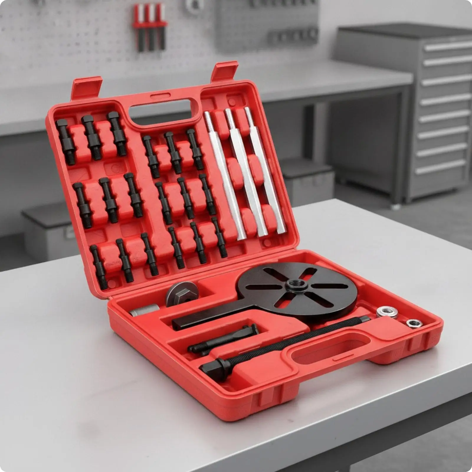Heavy Duty Bearing Puller Remover Kit 31PCS Steel Gear Pulley Extractor Tool for Mechanical Workshop