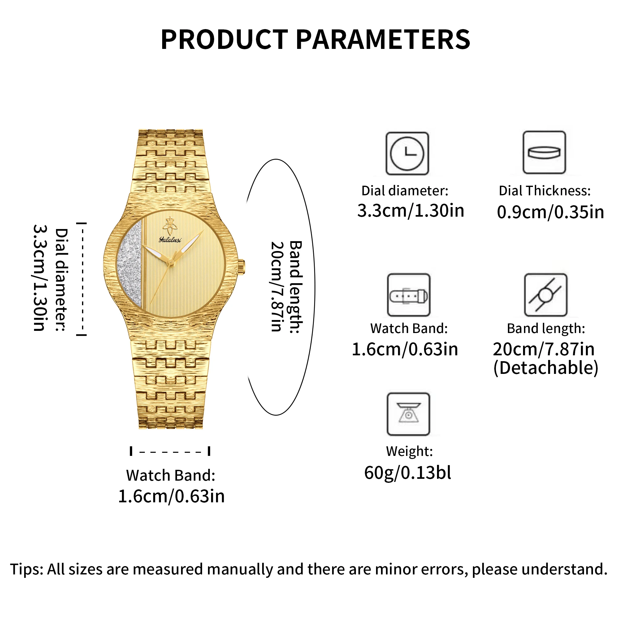 YaLaLuSi Modische Runde Glitzernde Mehrfarbige Quarzuhr mit Stahlarmband – Lässiger Unisex-Zeitmesser, Perfekt als Geschenk Reloj – Detail 3