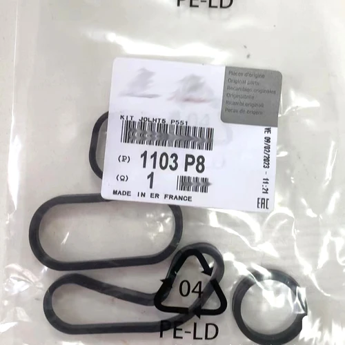 Imagen 2 del producto Kit de sello de radiador de carcasa de filtro de aceite genuino para Peugeot, 1103P8, 1103P9, SW 3008, RCZ, CitroenC5, C4L, DS5, 1,6, TPartner, nuevo